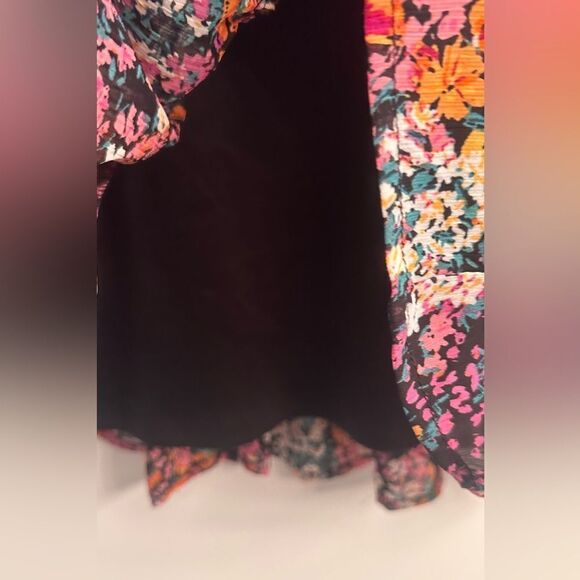 Vince Camuto Women's Tiered Mini Dress Black/Multi - Picture 7 of 8